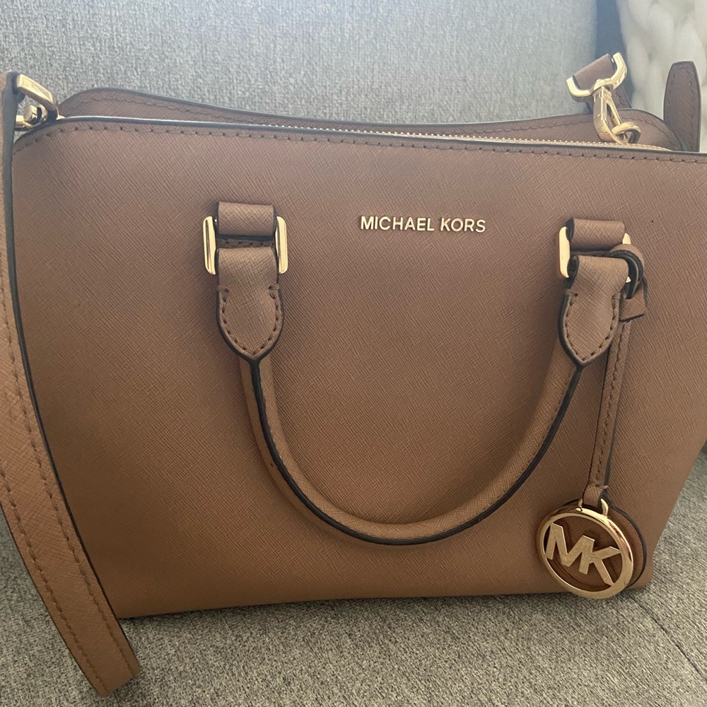Michael Kors medium leather satchel, light brown